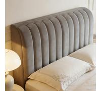 UHVUJDUI Copritestata Universale Copri Testiere Letto Matrimoniale/Singolo/Una Piazza E Mezza Imbottito Bianco,Morbido Velluto Elasticizzato(Dark gray,120x70cm)
