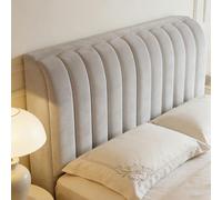 UHVUJDUI Copritestata Universale Copri Testiere Letto Matrimoniale/Singolo/Una Piazza E Mezza Imbottito Bianco,Morbido Velluto Elasticizzato(Gray,210x70cm)