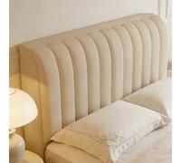 UHVUJDUI Copritestata Universale Copri Testiere Letto Matrimoniale/Singolo/Una Piazza E Mezza Imbottito Bianco,Morbido Velluto Elasticizzato(Brown,160x70cm)