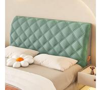 UHVUJDUI Copritestiera Letto Copertura/Copri Testata Letto Matrimoniale/Singolo Imbottita Velluto,Fodera Per Testiera Letto Elastica Protezione Antigraffio Lavabile(Green,115-125cm)