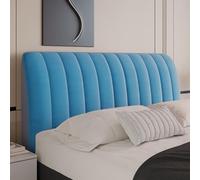 UHVUJDUI Copritestiera Letto Copertura/Copri Testata Letto Matrimoniale/Singolo Imbottita Velluto,Fodera Per Testiera Letto Elastica Protezione Antigraffio Lavabile(Blue,120cm)
