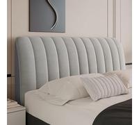 UHVUJDUI Copritestiera Letto Copertura/Copri Testata Letto Matrimoniale/Singolo Imbottita Velluto,Fodera Per Testiera Letto Elastica Protezione Antigraffio Lavabile(Light gray,220cm)
