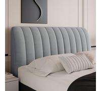 UHVUJDUI Copritestiera Letto Copertura/Copri Testata Letto Matrimoniale/Singolo Imbottita Velluto,Fodera Per Testiera Letto Elastica Protezione Antigraffio Lavabile(Dark gray,160cm)