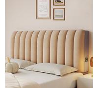 UHVUJDUI Copritestiera Letto Copertura/Copri Testata Letto Matrimoniale/Singolo Imbottita Velluto,Fodera Per Testiera Letto Elastica Protezione Antigraffio Lavabile(Brown,100cm)