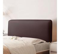 UHVUJDUI Copritestiera Letto Matrimoniale Ecopelle Copri Testata Letto Matrimoniale/Singolo Una Piazza E Mezza Universale Antigraffio,Copertura Per Testiera Per Letto Elastica(Brown,195-210cm)