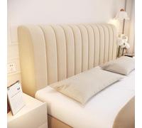 UHVUJDUI Copritestiera Letto Velluto Copri Testiera Letto Matrimoniale/Singolo/Una Piazza E Mezza Imbottita,Elasticizzato Morbido Tessuto Copertura Testiera Letto Universale(Brown,160cm)