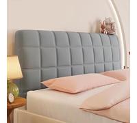 UHVUJDUI Velluto Copri Testiera Letto Matrimoniale/Singolo/Una Piazza E Mezza Imbottita Elasticizzato Universale Copertura Testiera Letto Per Ferro Battuto/Legno/Pelle(Dark gray,160cm)