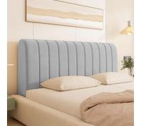 UHVUJDUI Velluto Copri Testiera Letto Matrimoniale/Singolo/Una Piazza E Mezza Imbottita Elasticizzato Universale CoperturaTestiera Letto Per Ferro Battuto/Legno/Pelle Testiera Letto(Light gray,170cm)