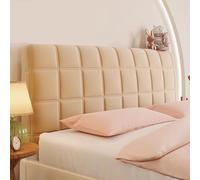 UHVUJDUI Velluto Copri Testiera Letto Matrimoniale/Singolo/Una Piazza E Mezza Imbottita Elasticizzato Universale Copertura Testiera Letto Per Ferro Battuto/Legno/Pelle(Brown,140cm)