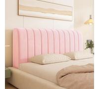 UHVUJDUI Velluto Copri Testiera Letto Matrimoniale/Singolo/Una Piazza E Mezza Imbottita Elasticizzato Universale CoperturaTestiera Letto Per Ferro Battuto/Legno/Pelle Testiera Letto(Pink,100cm)