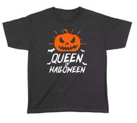 UHYft66AWZ Queen of Halloween Boys Girls Unisex Funny T-Shirt Black S