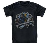 UHYft66AWZ Riptide T-Shirt 80's TV Series Stephen J. Cannel-Cody Allen, Nick Ryder, Murray Black L