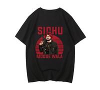 UHYft66AWZ Sidhu Moose Wala T Shirt The Last Ride Fans Men T-Shirt Black L
