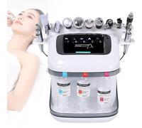 UIBAO 10 in 1 Macchina per la Bellezza per Viso - Idrodermoabrasione,Pulizia Profonda con Piccole Bolle,Ringiovanimento e Rassodamento,10 Testine,per Casa,Spa e Salone