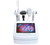 UIBAO Analizzatore Capelli Cuoio Capelluto,Dispositivo Ricrescita Ad Alta Microcorrente,5 Maniglie Multifunzione,Analisi Follicoli Piliferi & Massaggio Stimolante,Saloni & Uso Domestico