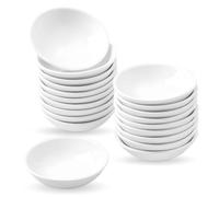 UIBFCWN Set di 20 Ciotole in Ceramica per Salsa - 34 g, Bianche per Salsa di Soia, Asiatica, Ketchup, Barbecue, Condimenti, Antipasti