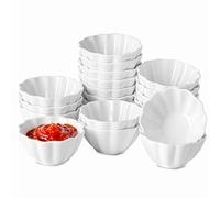 UIBFCWN Set di 20 Ciotoline Aperitivo, 125ML Ciotole per Salsa di Soia, Ciotoline da Snack, Mini Ciotole in Ceramica per Sushi, Salsa, Condimenti, Marmellata, Snack e Soia, 9 X 9 X 4.5cm