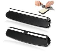 UICCVOKK Set di 2 utensili per levigatura, coltello da affilatura a 15 gradi, supporto angolare per mola, per principianti, colore nero