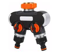 UICCVOKK Splitter per tubo flessibile a 2 vie, splitter per rubinetto da giardino a 2 vie, connettore per tubo Gardena, distributore per rubinetto da 3/4" e 1/2" per rubinetto esterno e tubi da