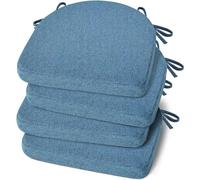 UICMNSI Cuscini per Sedie da Cucina con Cinghie Set 6/4/2 Cuscini di Seduta, Confortevole Cucina Trapezio 40x40/45x45cm Cucina Lavabili Antiscivolo per Sedia Cucina Giardino(Blue,4pcs:40x40x5cm)