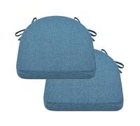 UICMNSI Cuscini per Sedie da Cucina con Cinghie Set 6/4/2 Cuscini di Seduta, Confortevole Cucina Trapezio 40x40/45x45cm Cucina Lavabili Antiscivolo per Sedia Cucina Giardino(Blue,2pcs:40x40x5cm)