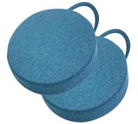 UICMNSI Set da 2 Cuscini Rotondi for Sedie con Maniglia, Diametro 30/35/40cm Cuscini for Pavimento Antiscivolo for Sedie da Pranzo,Esterno, Giardino, Cucina, Ufficio, Soggiorno(6,35x8cm/14x3in)