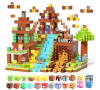 Uiczdry 150 Pezzi Costruzioni Magnetiche Blocchi,2.5CM/Pezzi Costruzioni Magnetiche per Bambini,Gioco di Ruolo Avventura Nella Foresta,Giocattoli Sensoriali Montessori per Bambini 3 4 5 6 7 8 anni