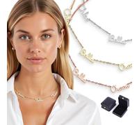 UIDMEN Collana da donna personalizzata con 1 a 8 nomi, gioielli personalizzati per la famiglia, regali per mamma, nonna, moglie, fidanzata, festa della mamma, compleanno