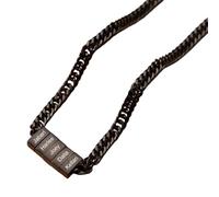 UIDMEN Collana da uomo personalizzata con cognome, personalizzabile da 1 a 10 nomi, catena gourmette, gioiello da uomo, regalo per la festa del papà, regalo per papà, nonno, marito, figlio