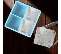 UIDMEN Cubetti di ghiaccio monogrammati personalizzati, pietre da whisky da 2 pollici, stampo in silicone alimentare con coperchio, per matrimonio, bar di casa, regali per papà, marito