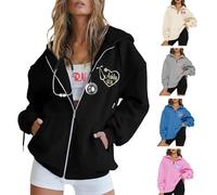 UIDMEN Felpa ricamata con zip personalizzata per infermiera, felpe da infermiera personalizzate per donne, regalo per assistente infermieristica o studenti, Veterinari, Per laurea, Natale, Giornata