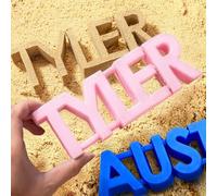 UIDMEN Giocattolo di sabbia con nome personalizzato, strumento da spiaggia stampato 3D con nome individuale, giocattolo da spiaggia per l'estate all'aperto, regali di compleanno per bambini, bambini