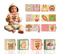 UIDMEN Libro Montessori personalizzato in feltro occupato, libro tranquillo per bambini con nome, libro educativo per bambini di età 2 3 4 5 6 anni, regali per bambini per compleanno, Natale