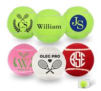 UIDMEN Palla da Tennis personalizzata, Regali per Gli Amanti del Tennis, nome personalizzato, palle da Gioco per Animali Domestici, palle da allenamento e Pratica per principianti, Giocatori