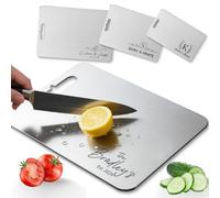UIDMEN Tagliere in titanio personalizzato, nome inciso, 100% puro titanio, double face, non tossico, lavabile in lavastoviglie, ideale come regalo di compleanno per mamma, moglie, partner
