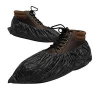 UieoKakeh Copriscarpe Impermeabili per Esterni - Copriscarpe Antiscivolo Monouso In CPE, Neri, Confezione da 100