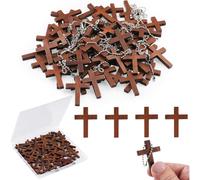 UieoKakeh Riempitivi per Uova di Pasqua 70 Pezzi Mini Legno Regali Religiosi Cristiani Fai-da-Te per Regali per Feste