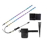 UieoKakeh Strisce LED RGB A Batteria per Scooter e Biciclette, Luci di Avviso di Sicurezza, per Guida Notturna e Gare.