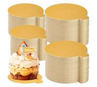UieoKakeh Vassoio Mini Flan 200PCS Mini Piani per Torte 3.5 Pollici e 3.15 Pollici Base Rotonda per Torte Piatti di Carta USA e Getta