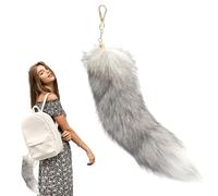 UIEXAY 1 Pezzi Coda di volpe soffice,Coda di volpe in pelliccia sintetica,Simpatico portachiavi a forma di coda,Coda di volpe simulata,Portachiavi Coda di Volpe Ciondolo,Adatto per chiavi, borse
