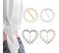 UIEXAY 4 Pezzi Anelli Sciarpe Fibbia Per Donne T Shirt Clip Spille Per Vestiti Anello Di Stoffa Fibbia Per Cintura Da Donna Sciarpa Clip Per Magliette Fermacravatta Da Donna Camicia Corpetto In Vita