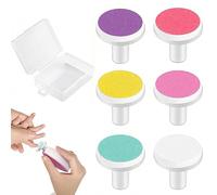 UIEXAY 6 Pezzi Ricambi Lima Per Unghie Elettrica Per Bambini, Pads Sostitutivi Per Tagliaunghie Elettrici, Con Scatola, Adatto Per Bambini Da 1 Mesi, Sicura E Facile Da Usare(6 Stili)