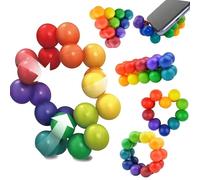 UIEXAY Sensory Fidget Giocattoli per Bambini Bambine,Autismo Arcobaleno Fidget Ball Autistico ADHD Quiet Cool Desk Giocattoli,Cubi fidget,Stocking Stuffers Regali per 3-12 anni di età