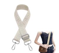 UIEXAY Tracolla Regolabile Per Borsa Donna Cinghia Per Borsa A Spalla Di Ricambio Larga 3.8Cm Con Argento Moschettoni, Tracolla Borsa Per Borsette, Crossbody, Beige Puro