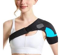 UIEXAY Tutore Spalla, Tutore Spalla Destra Uomo, Tutore Spalla Sinistra Uomo, Supporto per Spalla Regolabile, per Sollievo Dal Dolore Alla Spalla, Tendinite, per Braccio Destro e Sinistro（Lago Blu）