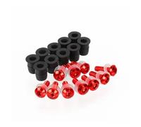 UIFCOG Viti Fissaggio Parabrezza Moto per YZFR6 YZF-R6 2005 2006-2016 5mm 10PCS Moto Parabrezza Bulloni Dadi(Rosso)