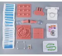UIGJIOG Formazione al simulatore del modulo sutura laparoscopica 3D 12 Moduli Formazione chirurgia laparoscopica Kit per la Pratica della Formazione sulla sutura chirurgica Include Un Cuscinetto