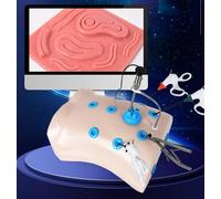 UIGJIOG Laparoscopia,Modello Didattico Simulatore Toracoscopico Scatola Laparoscopica,Scatola Trainer Chirurgia Laparoscopica 4 Strumenti Chirurgici E 10 Moduli Formazione Set Simulazione
