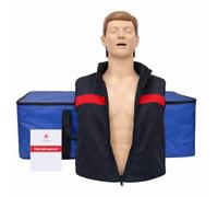 UIGJIOG Manichino Professionale Realistico per l'allenamento alle compressioni cardiopolmonari per Adulti per la Pratica del Primo Soccorso BLS, Include Borsa per Il Trasporto, Risposta realistica