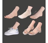 UIGJIOG Modello del Piede in Silicone 1 Paio di Modelli del Piede Pratica del Piede Piede Finto Manichino Femminile in Silicone Morbido Flessibile Modello Piede Simulazione realistica dei Piedi